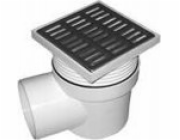 Alkotest 11956 BOČNĚ NASTAVITELNÁ VTOKOVÁ MŘÍŽKA FI 110 100X100 MM ŠEDÁ NEREZOVÁ ČERVENÁ // S.KRAT-A.10X10-BO-110/NI/SZ