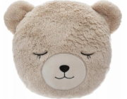 Douceur d`Interieur Dekorační polštář do dětské postýlky, motiv medvěda, 27 x 27 cm, hnědý