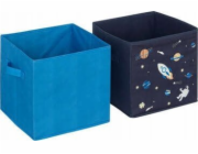 Atmosphera Hračkářské krabice pro poličku Kallax SPACE, 2 kusy, 29 x 29 x 29 cm