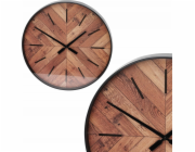 Home Styling Collection Kolekce bytového stylingu Nástěnné hodiny, ciferník s efektem dřeva za sklem, O 51 cm