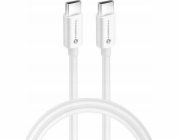 ForCell USB kabel F-ENERGY C339 Typ C na Typ C PD QC4.0 5A 100W 1m bílý