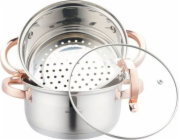 Klausberg KLAUSBERG PARNÍ HRNEC 3 DÍLY 18 cm KB-7725 RŮŽOVÉ ZLATO