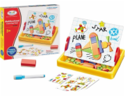 LeanToys Magnetická kreslicí deska s geometrickými tvary, magnety