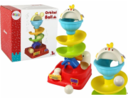 LeanToys Senzorická hračka Padající míček Vejce Kuře Skluzavka