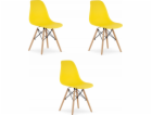 Leobert Židle OSAKA žlutá / nohy z přírodních materiálů x 3