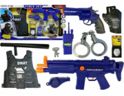 LeanToys Police Set Zvuky střelby z pušky Napínák