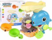 LeanToys Hračka do vany s delfínovým vodopádem a sprchovým koutem
