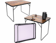 Enero Skládací kempingový stůl 80x60x70cm dřevěný