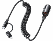 Remax Nabíječka ŁAD SAM. REMAX RUICHY ŘADA 45W RCC356 + OSVĚTLENÍ/ČERNÝ KABEL USB-C