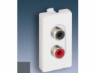 Kontakt-Simon Socket K45/2 audio 2xRCA Cinch šedý grafit ...