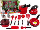LeanToys Sada kuchyňských doplňků červená LEAN Toys
