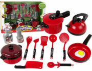 LeanToys Sada kuchyňských doplňků červená LEAN Toys