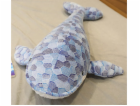 LeanToys Plyšový maskot velryba šedý 90 cm LEAN Toys