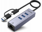 Unitek USB HUB Unitek Hub USB C 4v1 Ethernet 3 x USB A 5 ...