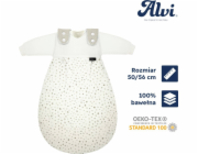 Alvi ALVI Baby-Mäxchen, 3dílný spací pytel Jersey Aqua Dot 50/56