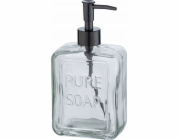 Wenko Dávkovač mýdla PURE dávkovač tekutého mýdla, průhledné sklo, 550 ml, WENKO