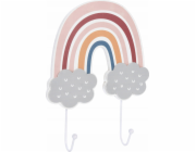 Be Toys Dětský věšák na oblečení Duha a obláčky, 20 x 4,5 x 26,5 cm