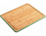 Kesper Bambusové prkénko Cutting Board se zeleným okrajem a drážkou