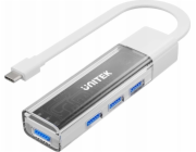 Unitek USB HUB Unitek obousměrný hub USB C/USB A 5Gbps, 4x USB A bílý