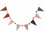 Home Styling Collection Kolekce bytového stylingu Girlanda s vlajkami do dětského pokoje, 160 x 18 cm