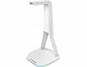 Rampage Stojan na herní sluchátka Tower T14 RGB, 2x USB Hub, bílý