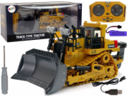 LeanToys Dálkově ovládaný buldozer 2,4 G Pohyblivá lopata na dálkové ovládání LEAN Toys