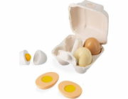 Janod Tác na vajíčka se 4 vejci 3+, Janod jedna velikost
