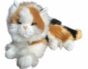 Dubi Plyšový medvídek Maskot Calico bílý a zázvor 30 cm, měkký, mazlivý, koťátko