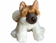 Dubi Plyšová hračka Akita Pes Maskot Sedící 28cm Měkký plyšový medvídek Pes