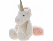 Beppe Plyšový jednorožec Alessio krémový 28 cm