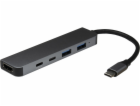 Inter-Tech Dokovací stanice Argus 5v1 USB-C