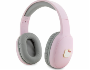 HelloKitty Sluchátka Bluetooth sluchátka Hello Kitty HKBHA1BKHLMP Růžové kovové logo