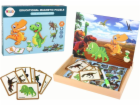 Vzdělávací magnetická sada puzzle s dinosaury LeanToys LE...