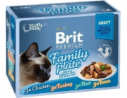 BRIT Premium by Nature Sterilised Plate kapsičky v omáčce mix příchutí - mokré krmivo pro kočky - 12x85g