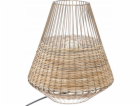 Atmosphera Proutěná a kovová lampa CHERAW, 33,5 cm, béžová