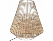 Atmosphera Proutěná a kovová lampa CHERAW, 33,5 cm, béžová