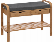 5five Botník se sedákem ZEN, bambus, 74 x 34 x 55 cm