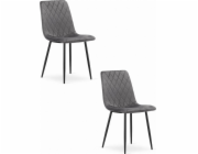 Leobert Židle TURIN - tmavě šedý samet x 2