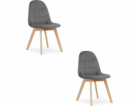Leobert Židle BORA - tmavě šedý samet x 2