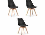 Leobert Židle MARK černá x 3
