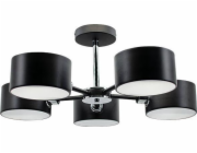 Mdeco Závěsná lampa ELM3020/5 BL 8C Stínidlo MDECO kovové molekuly černá chrom