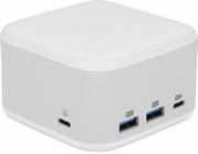 LMP PowerDock USB HUB - USB-C GaN napájecí adaptér a 5portový USB-C dok - bílý