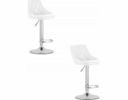 Leobert KAST stolička - bílá ekokůže/chromová podnož x 2