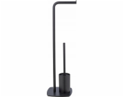 Wenko WC kartáč s držákem na toaletní papír, černý, IRIA, WENKO