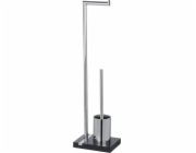 Wenko Stojan na toaletní papír a štětku NOBLE BLACK - 2 v 1, WENKO