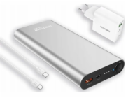 Realpower Powerbanka RealPower Powerbank PB-20000PD Pro Set stříbrná 20 000 mAh