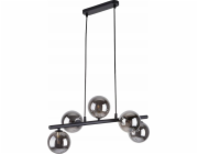 TKKRYWULT Tk Lighting Estera 6707 závěsná lampa moderní svítidlo s trámovým svítidlem, 5x6W, G9 černá/chrom