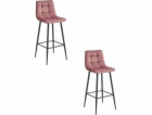 Leobert ARCETO stolička - tmavě růžový samet / černé nohy...