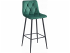 Leobert stolička NADO - tmavě zelený samet / černé nohy x 2