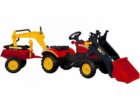 Lean Sport Tractor s přívěsem a šlapací lžící Benson Red